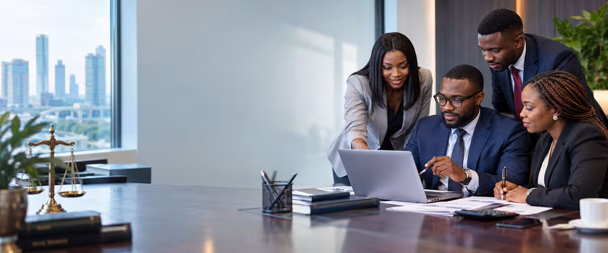 A sophisticated Nigerian professional accounting and tax consultancy office